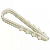 Дюбель-хомут для круглого кабеля Fortisflex (нейлон) ДХ 5-10 (белый) (100шт.) картинка